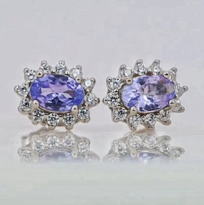 AFFARE!!! Orecchini di Argento 925 e Tanzanite (Certificato Gemmologico)