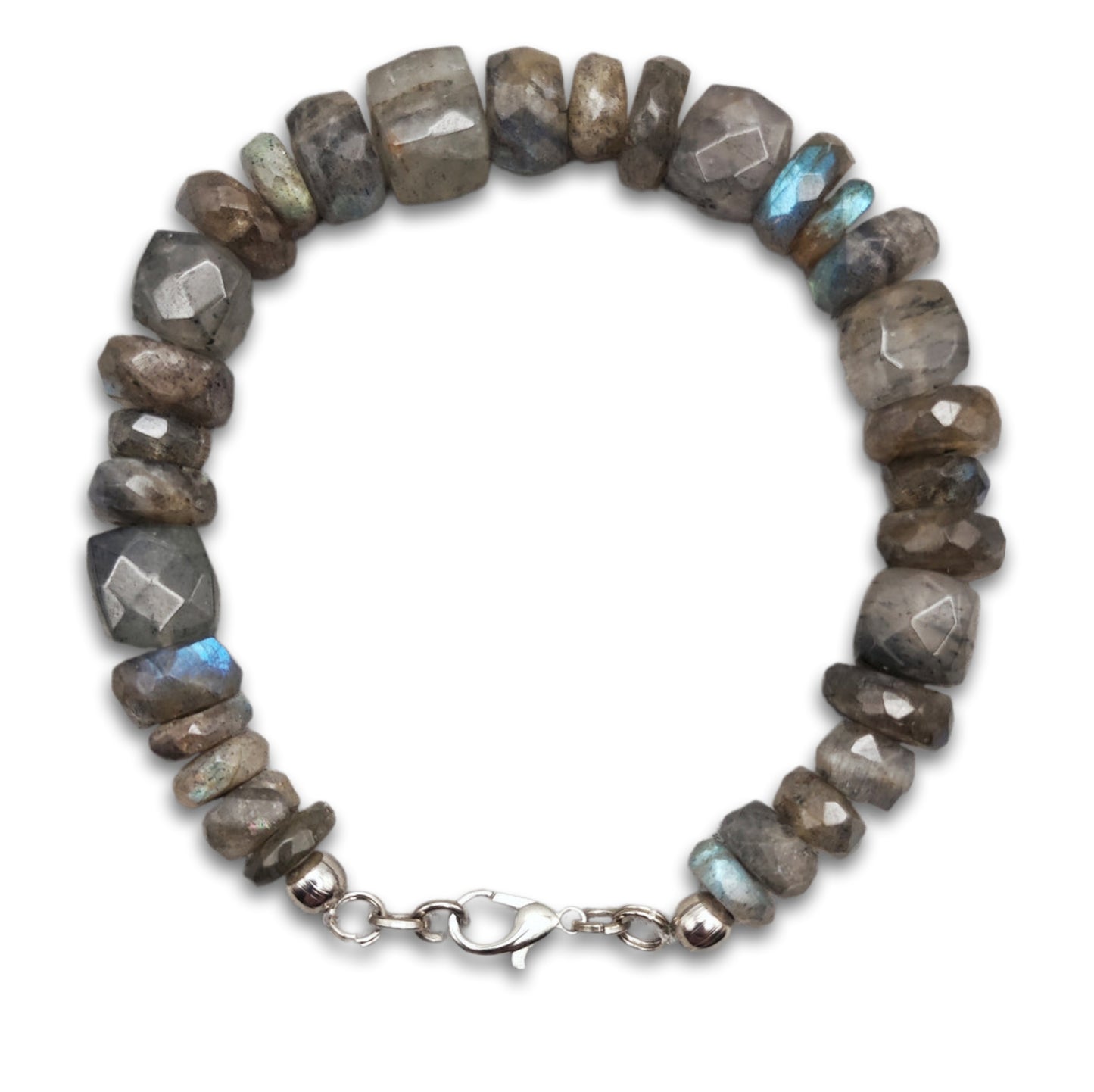 Bracciale di Labradorite e Quarzo Rutilato