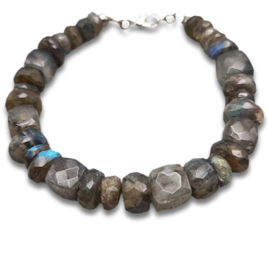 Bracciale di Labradorite e Quarzo Rutilato