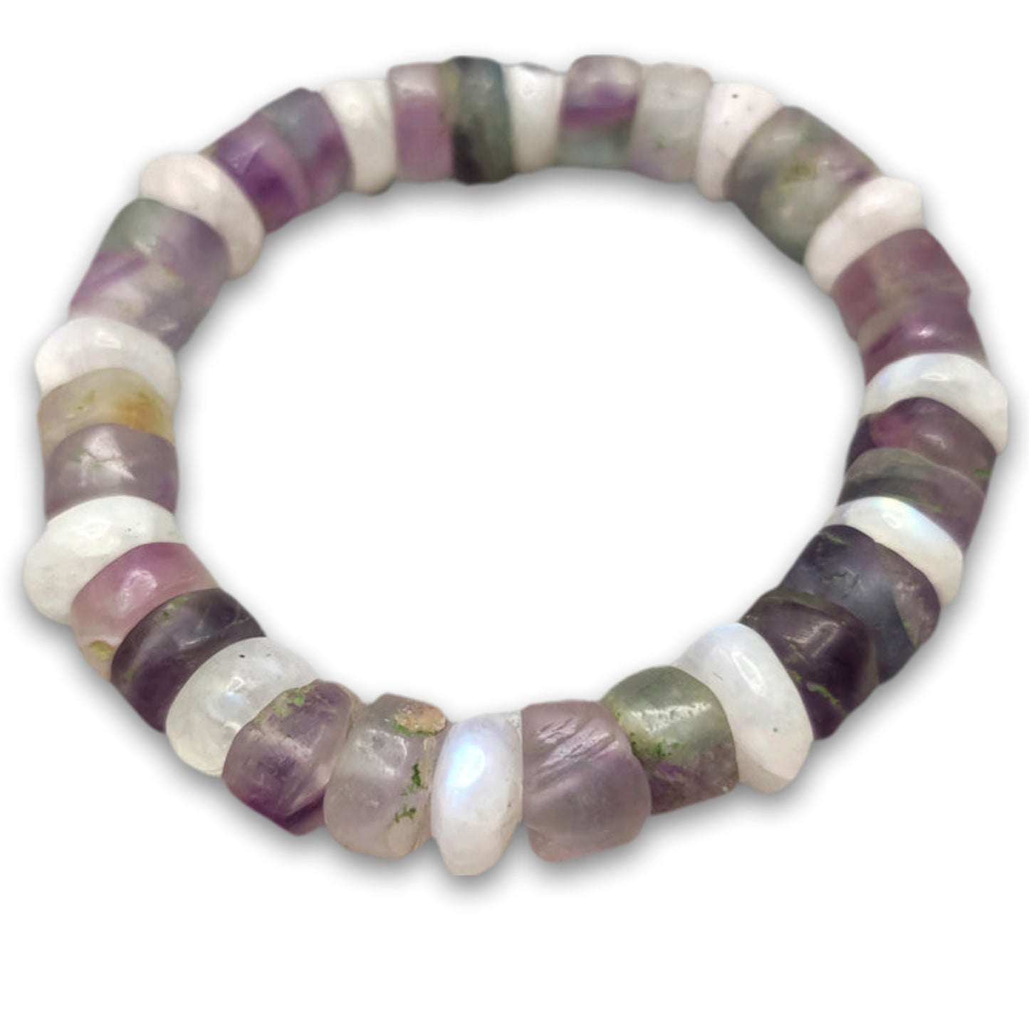 Bracciale di Fluorite e Labradorite Bianca