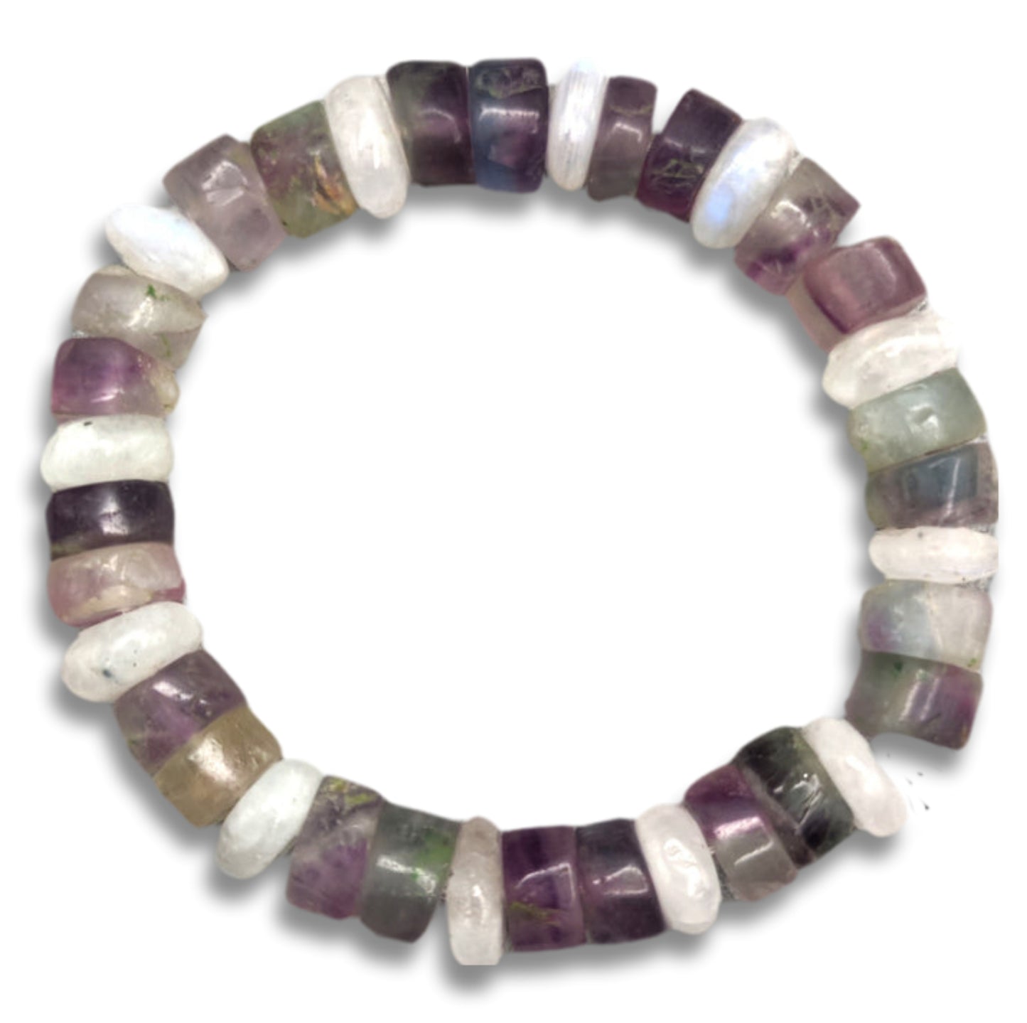 Bracciale di Fluorite e Labradorite Bianca