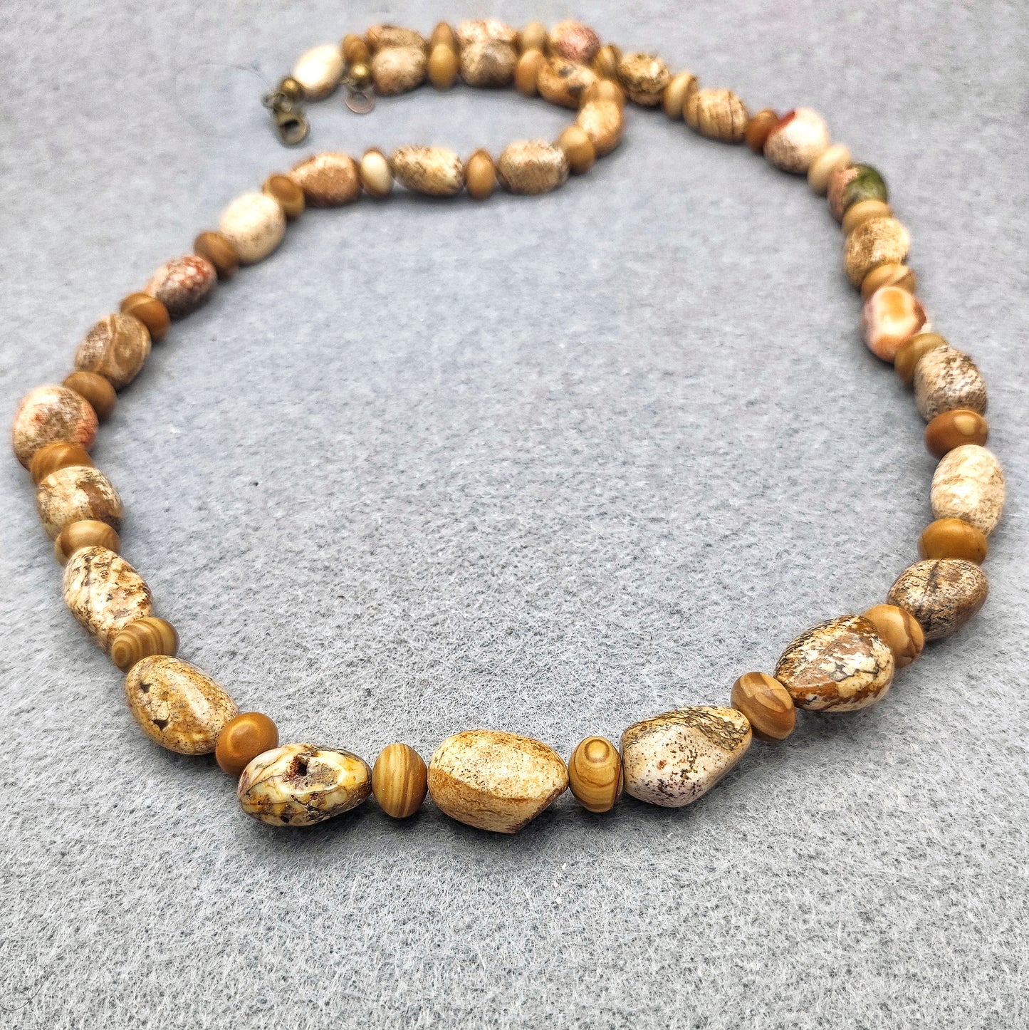 Collana di Diaspro ( Picture Jasper, Wood Jasper )