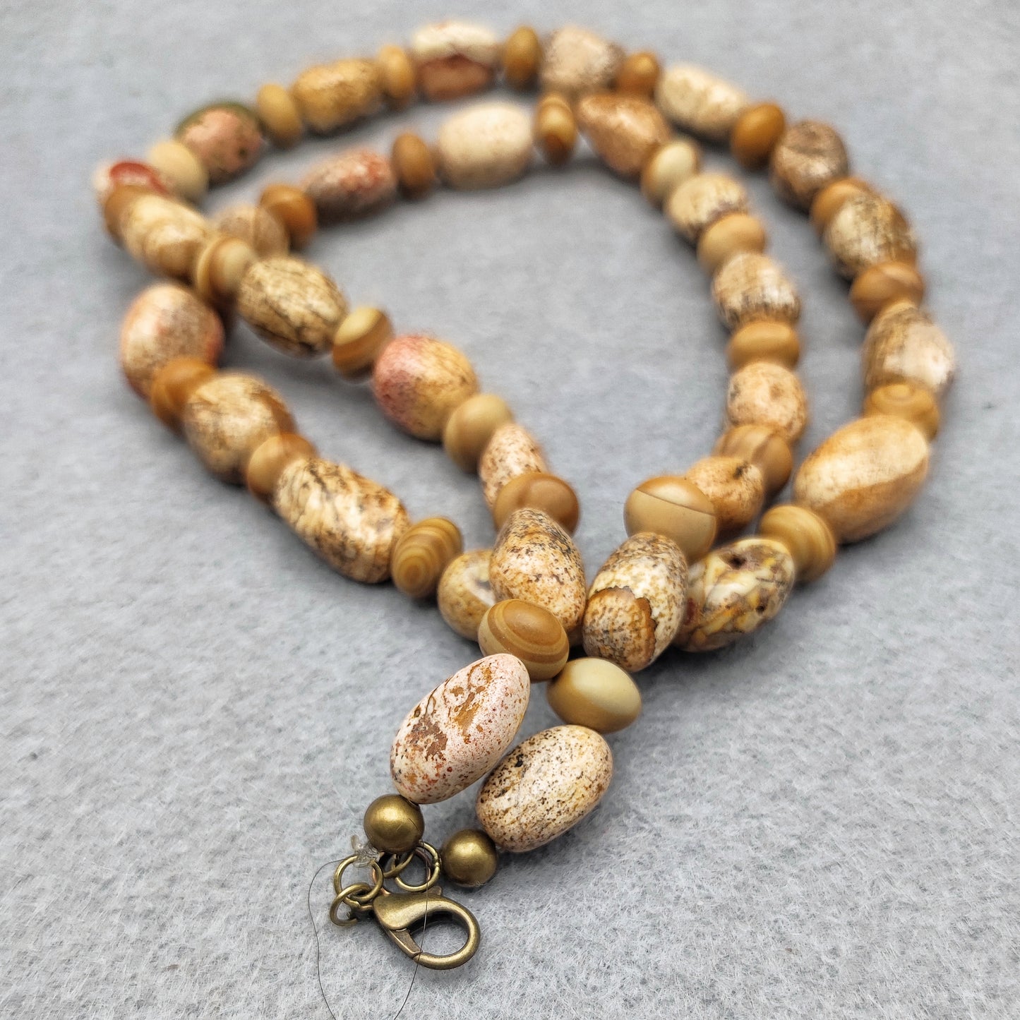 Collana di Diaspro ( Picture Jasper, Wood Jasper )