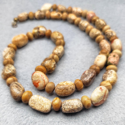 Collana di Diaspro ( Picture Jasper, Wood Jasper )