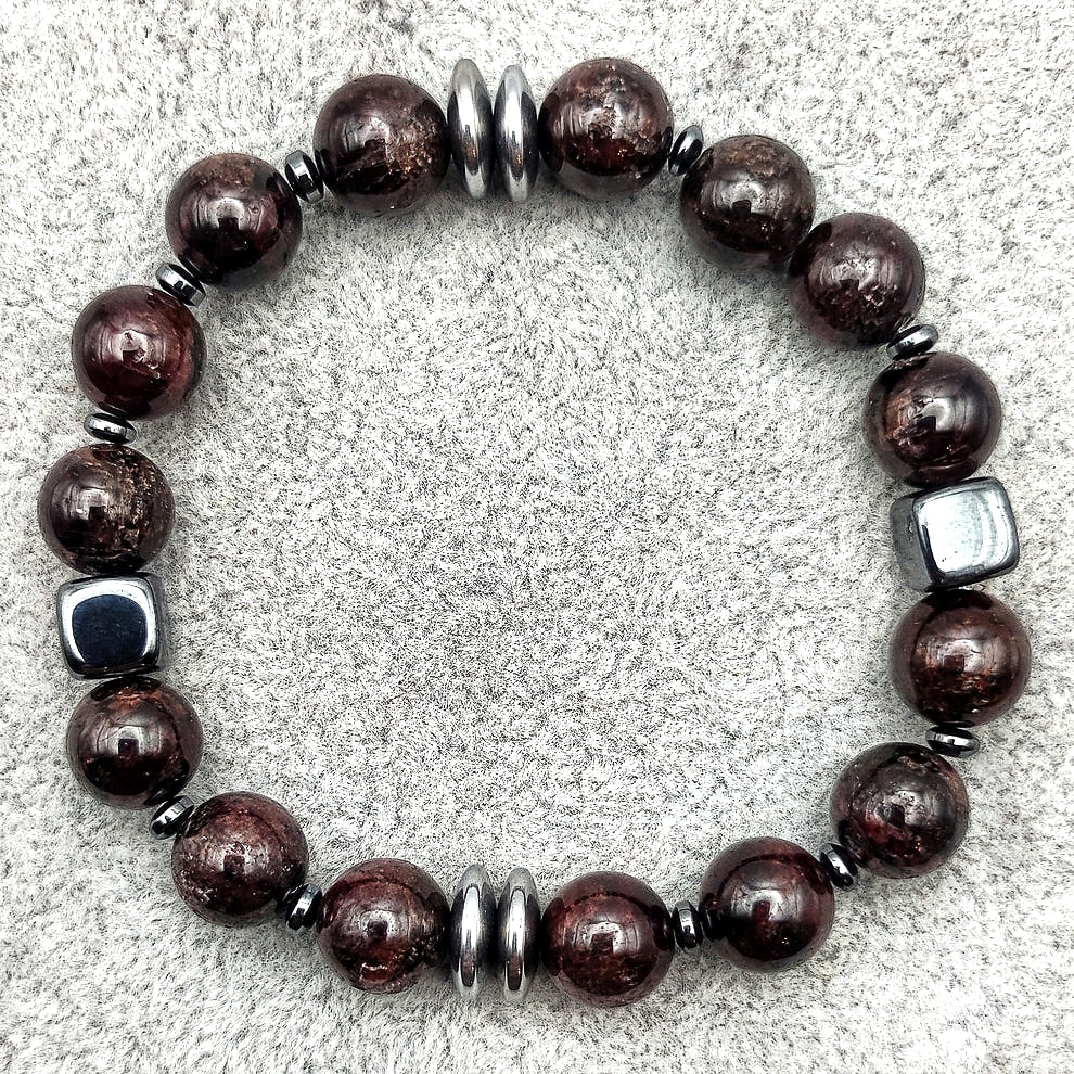 Bracciale di Granato ed Ematite